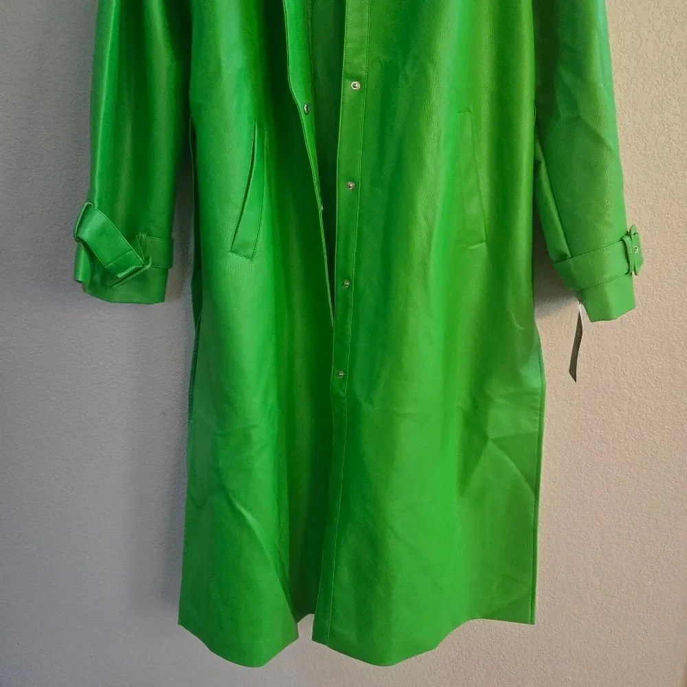 NA-KD Long PU Trench Coat size 36 M 8 US New